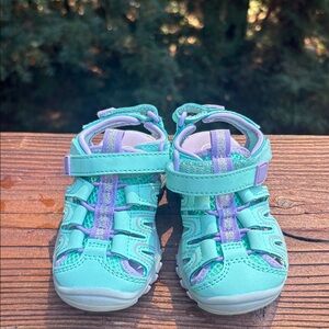 Cat & Jack Girl's Toddler Afton Hiking Sandal Mint/Purple